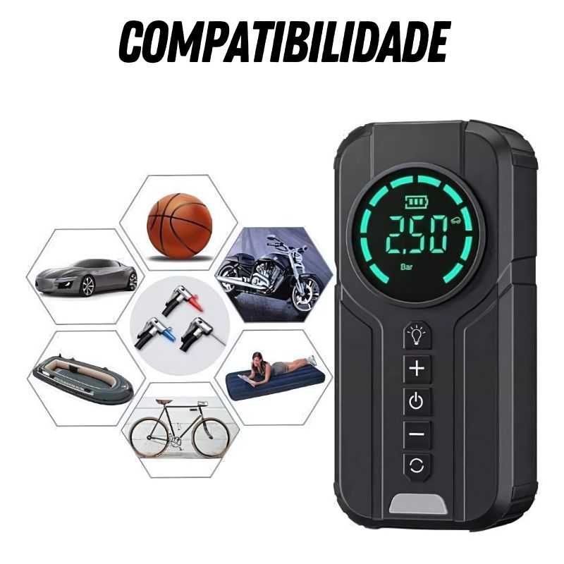 TurboPump™ – Auxiliar de Partida 4 EM 1  + BRINDE ESPECIAL!