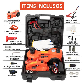 Macaco Hidráulico Elétrico 5 em 1 + BRINDE ESPECIAL!