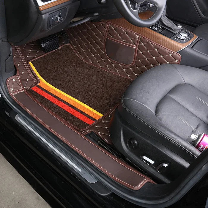 LuxDrive™ – Kit de Tapetes Premium com Personalização (4 Peças)