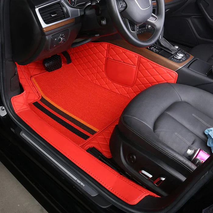 LuxDrive™ – Kit de Tapetes Premium com Personalização (4 Peças)