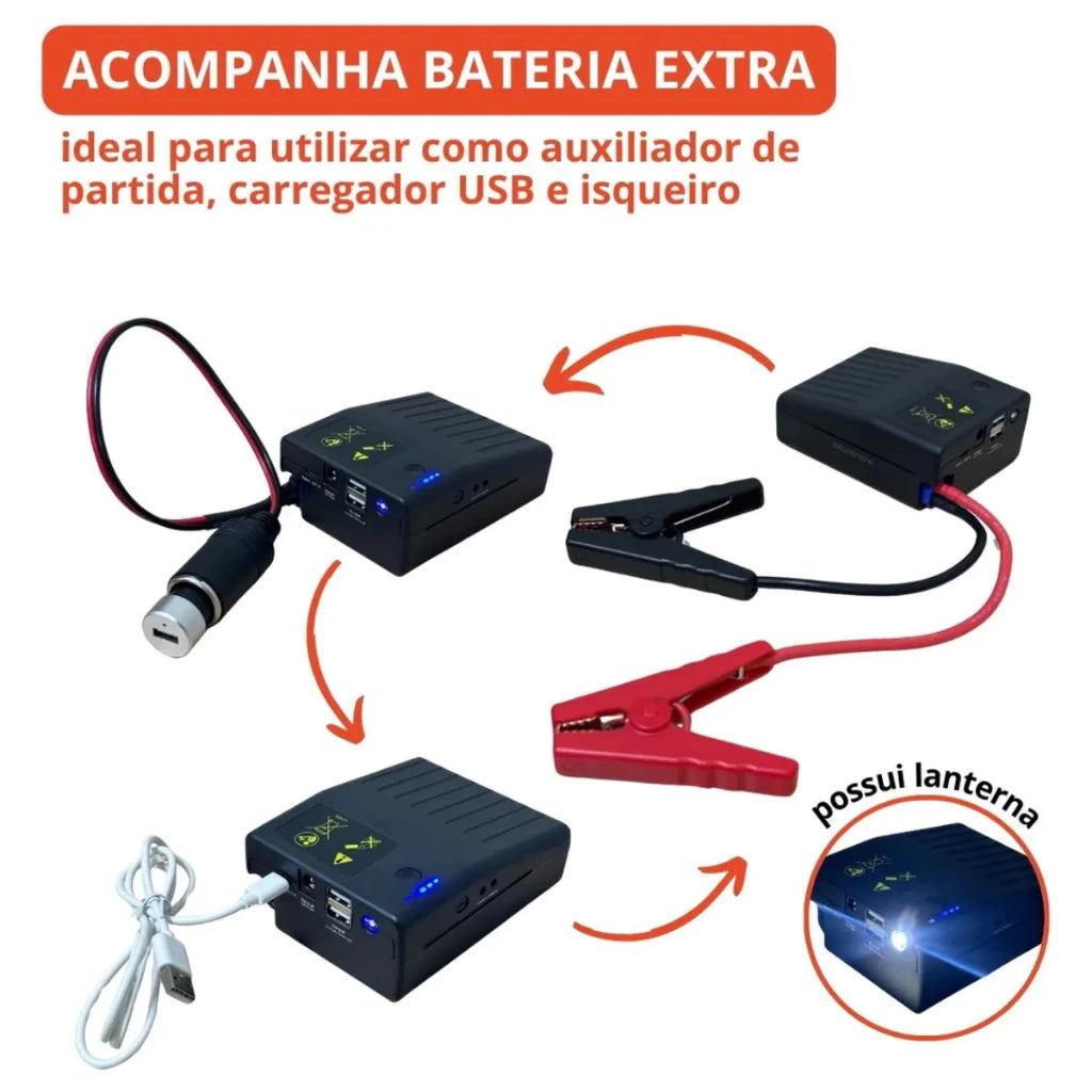 Macaco Hidráulico Elétrico 5 em 1 + BRINDE ESPECIAL!